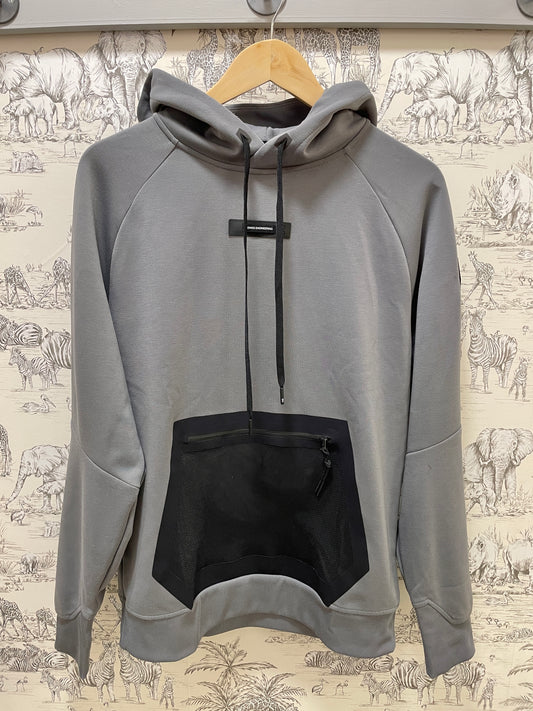 Run In Clouds Grey Running Hoodie Top Medium