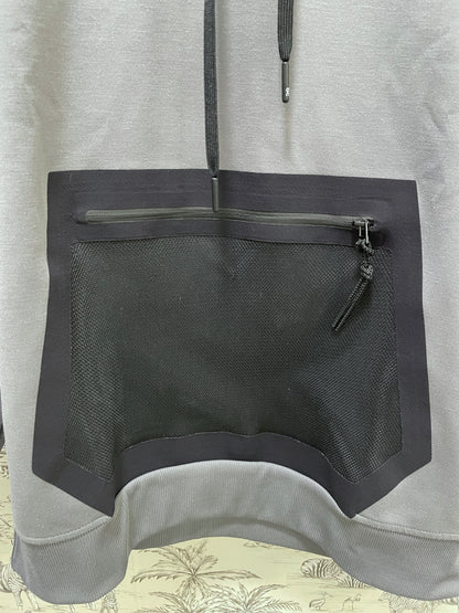 Run In Clouds Grey Running Hoodie Top Medium