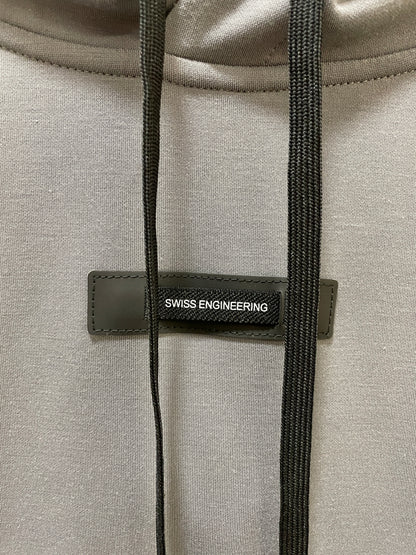 Run In Clouds Grey Running Hoodie Top Medium