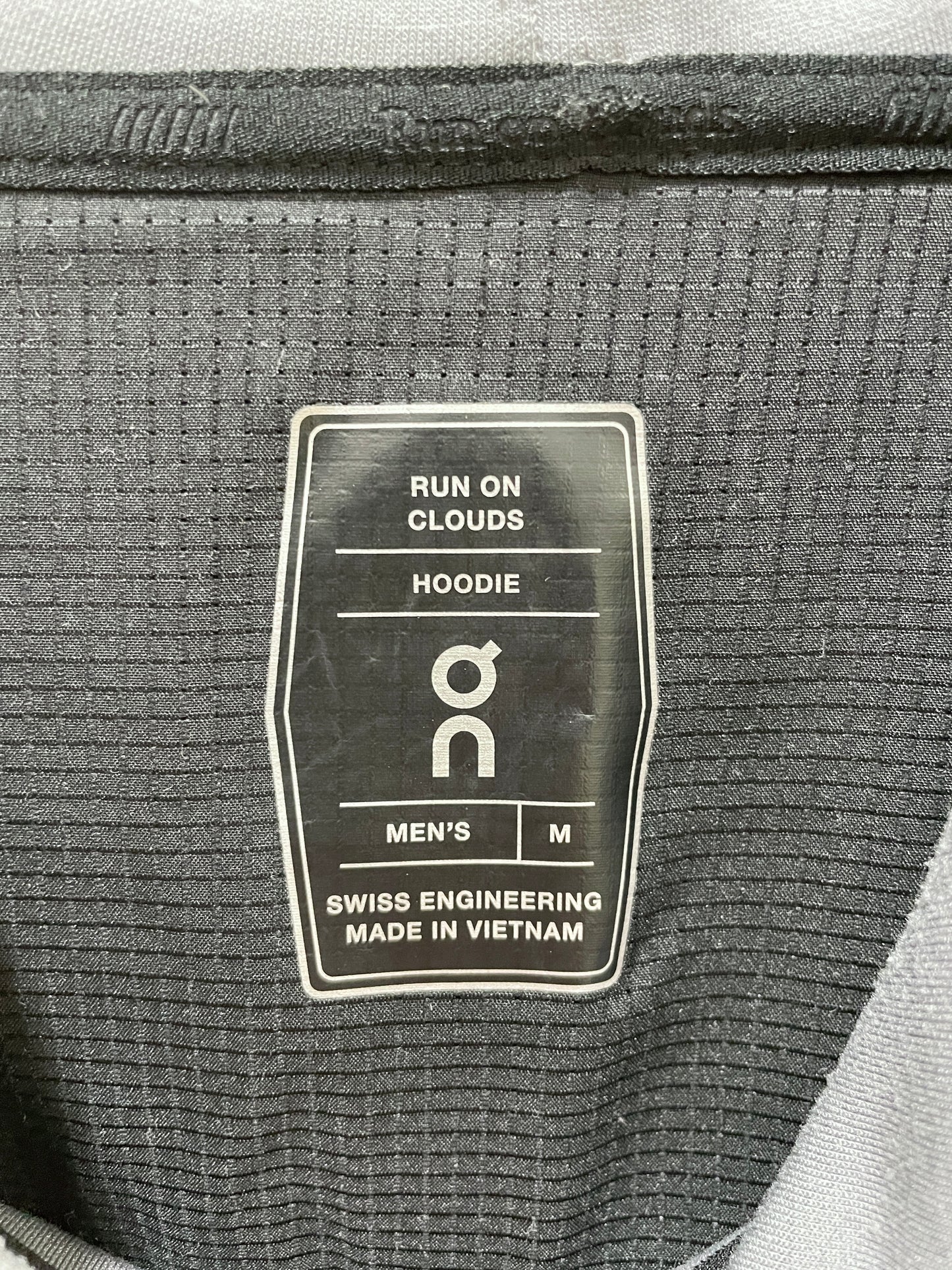 Run In Clouds Grey Running Hoodie Top Medium
