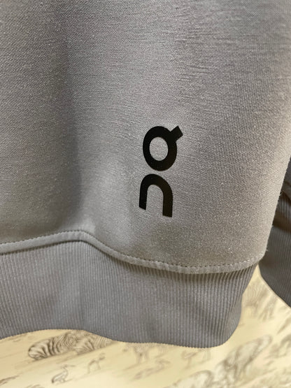 Run In Clouds Grey Running Hoodie Top Medium