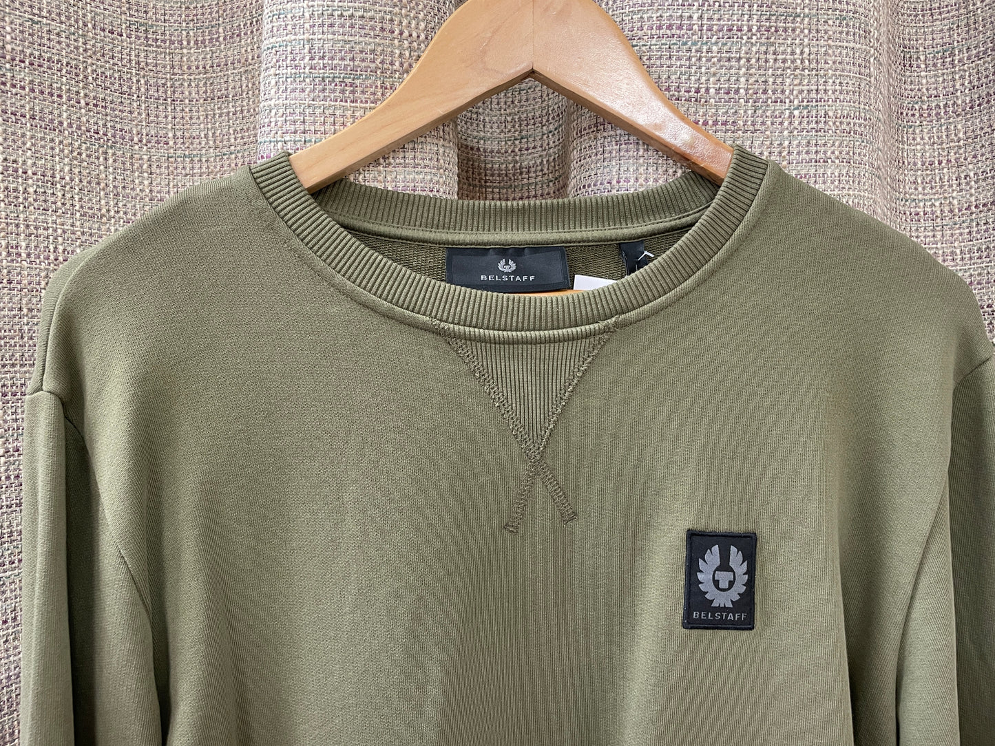 Belstaff Khaki Green Jefferson Sweatshirt Jumper Large