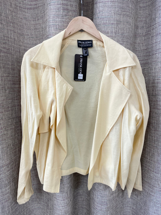 Frank Lyman New with Tags Pale Yellow Drape Cardigan Top UK Size 10