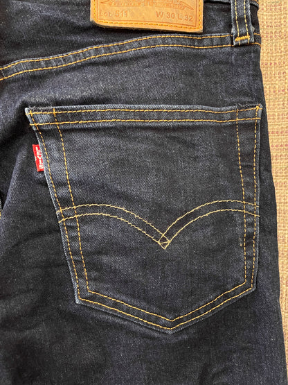 Levi's Levi Strauss Dark Indigo Blue 511 Jeans W 30 L 32