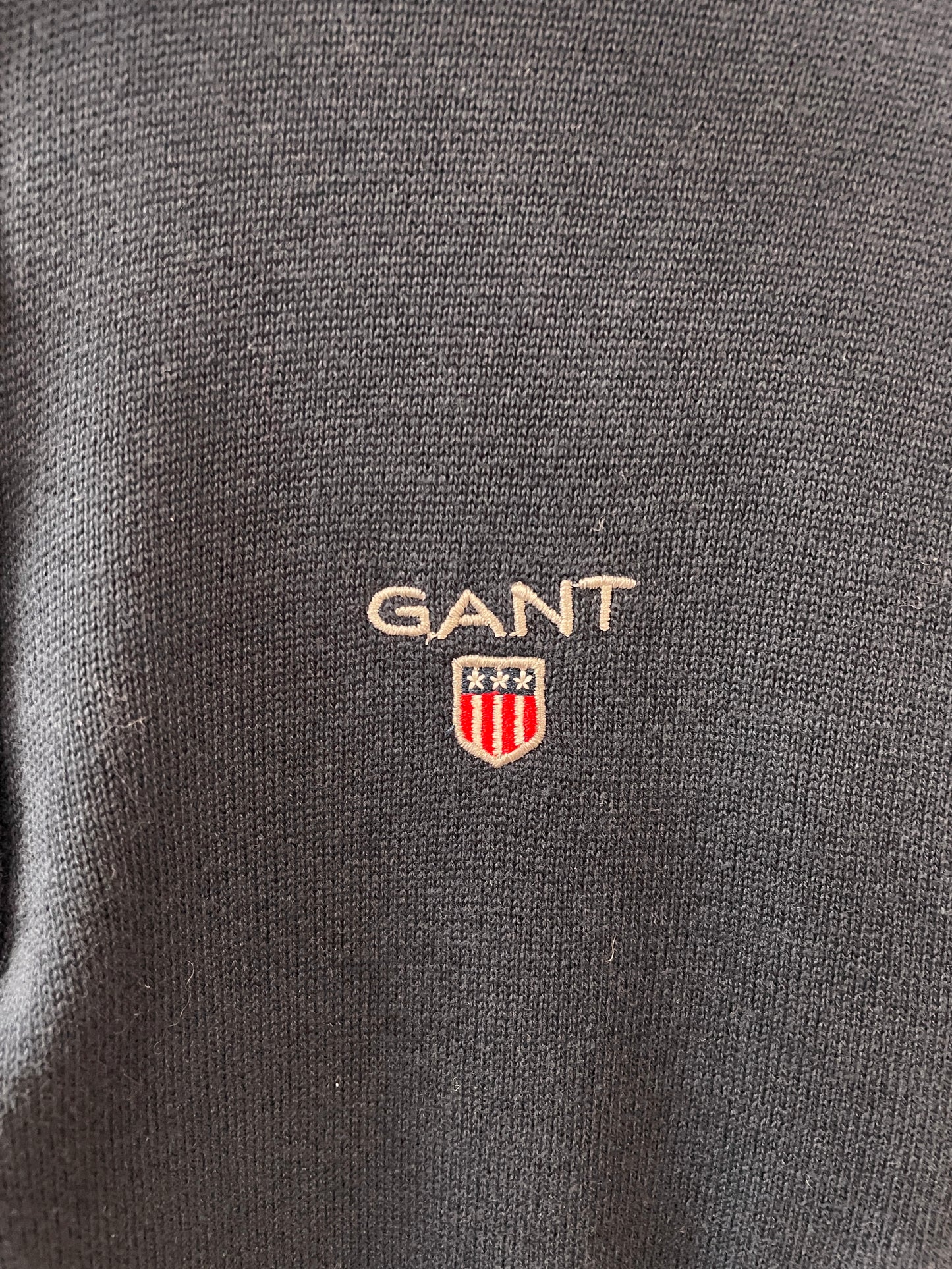 Gant New with Tags Navy Blue Half Zip Knitted Jumper Large
