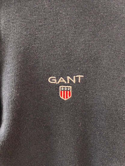 Gant New with Tags Navy Blue Half Zip Knitted Jumper Large