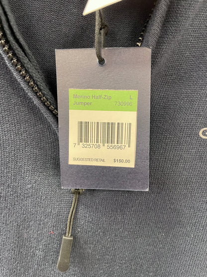 Gant New with Tags Navy Blue Half Zip Knitted Jumper Large