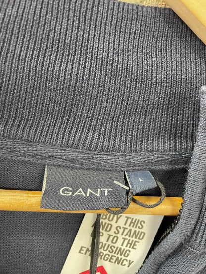 Gant New with Tags Navy Blue Half Zip Knitted Jumper Large