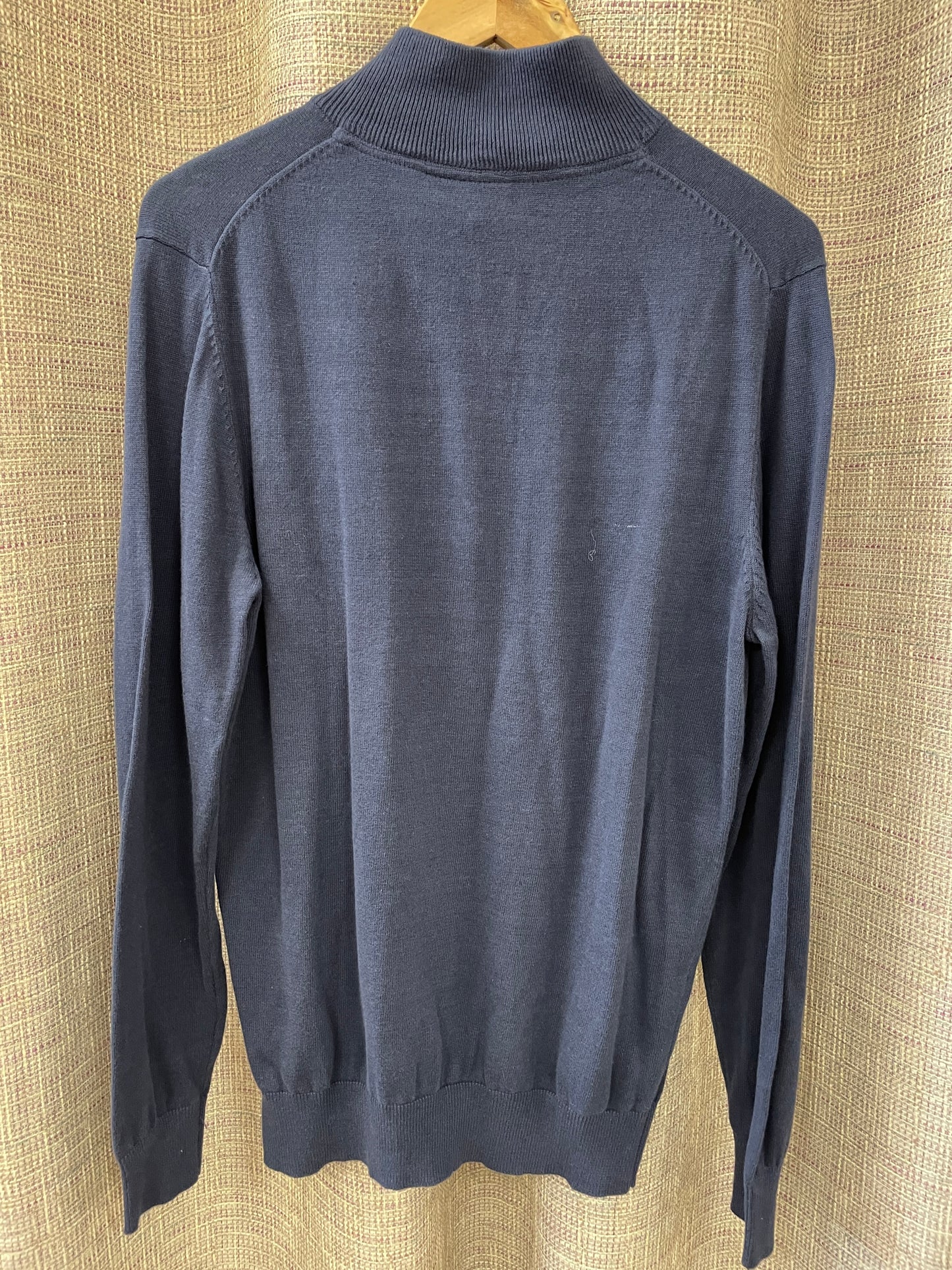 Gant New with Tags Navy Blue Half Zip Knitted Jumper Large