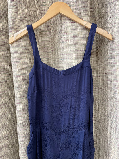 Oliver Bonas Navy Blue 2 Piece Jumpsuit & Crop Top UK Size 12