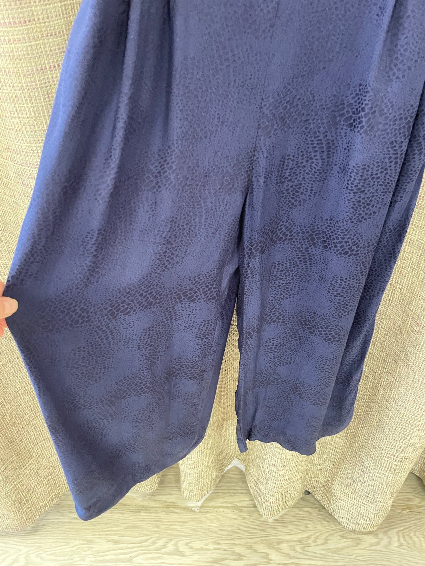 Oliver Bonas Navy Blue 2 Piece Jumpsuit & Crop Top UK Size 12