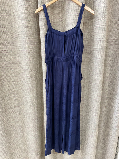 Oliver Bonas Navy Blue 2 Piece Jumpsuit & Crop Top UK Size 12