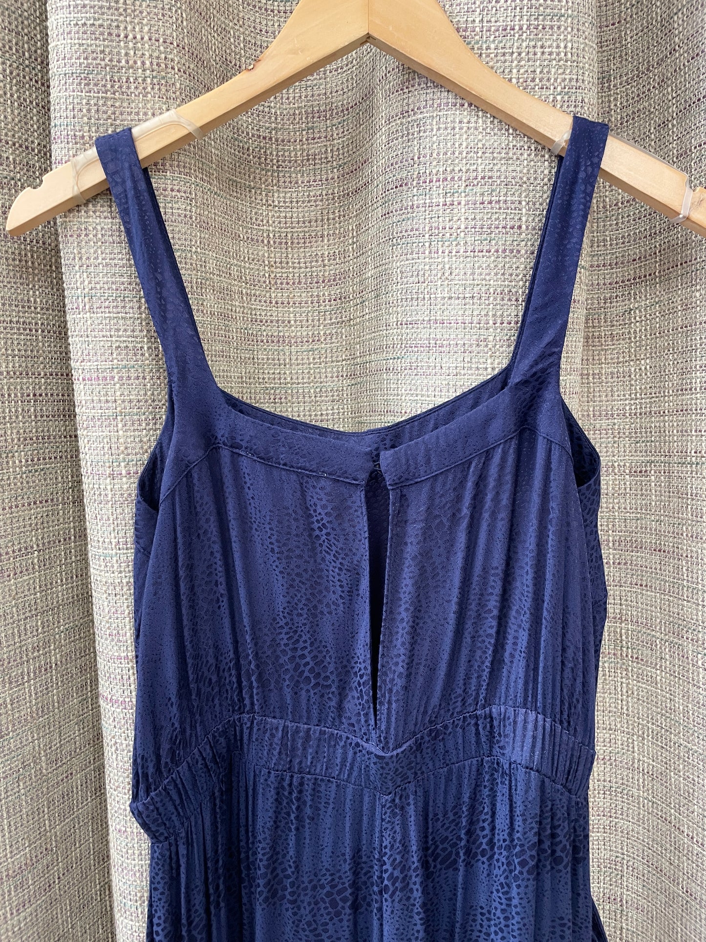 Oliver Bonas Navy Blue 2 Piece Jumpsuit & Crop Top UK Size 12