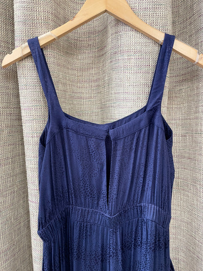Oliver Bonas Navy Blue 2 Piece Jumpsuit & Crop Top UK Size 12