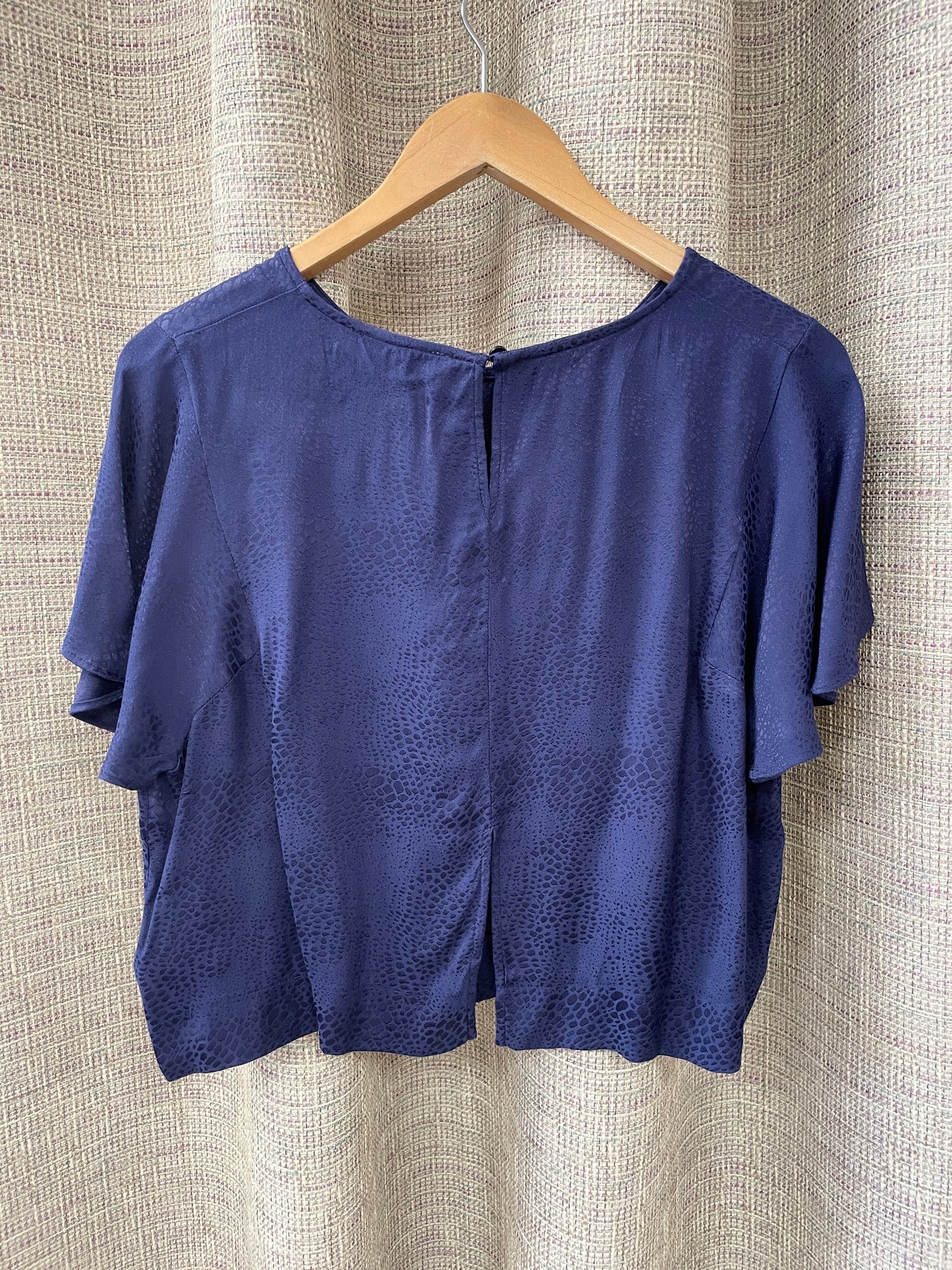 Oliver Bonas Navy Blue 2 Piece Jumpsuit & Crop Top UK Size 12