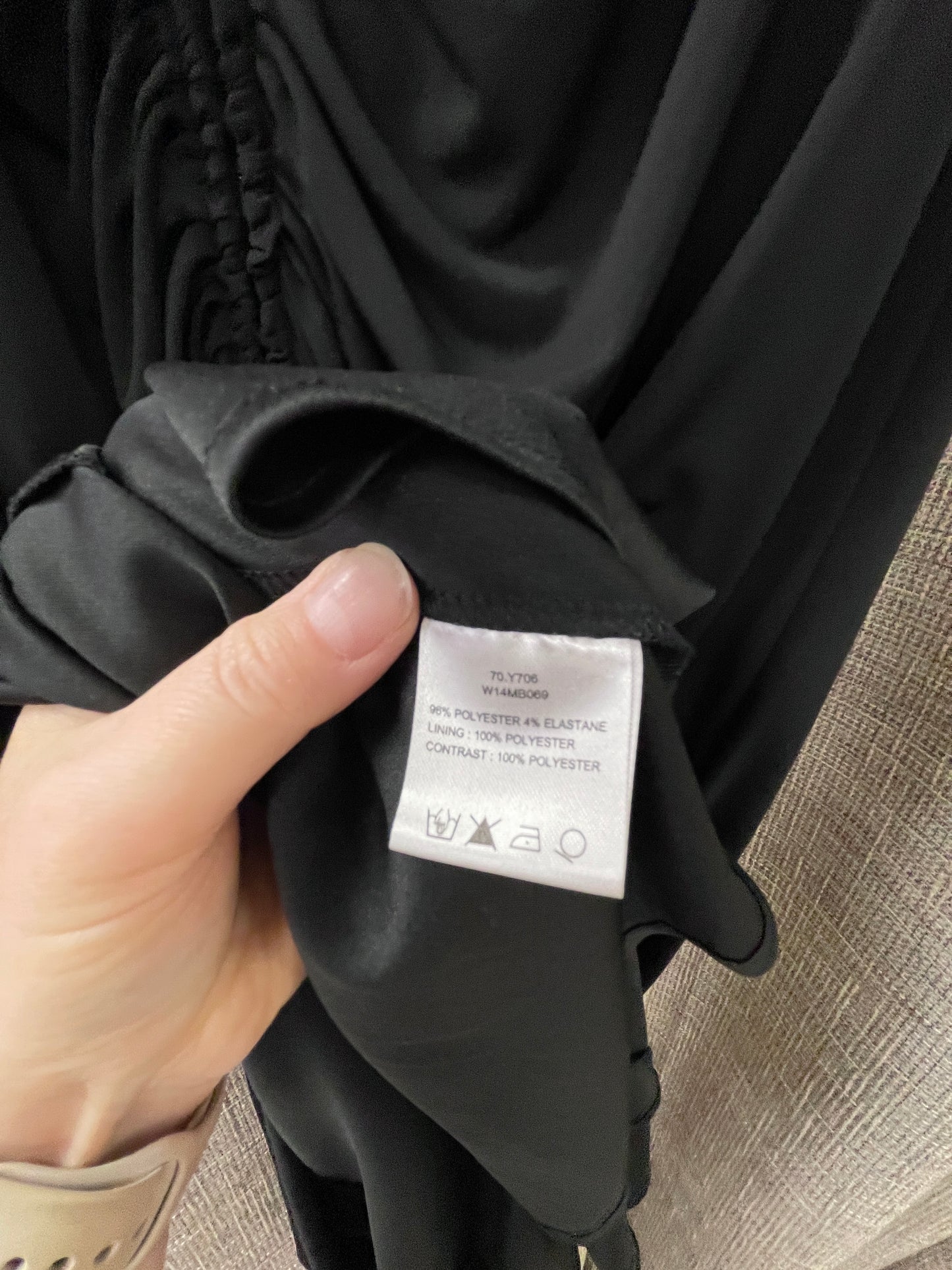Chesca Black Jersey Sequin Long Maxi Dress Size 16