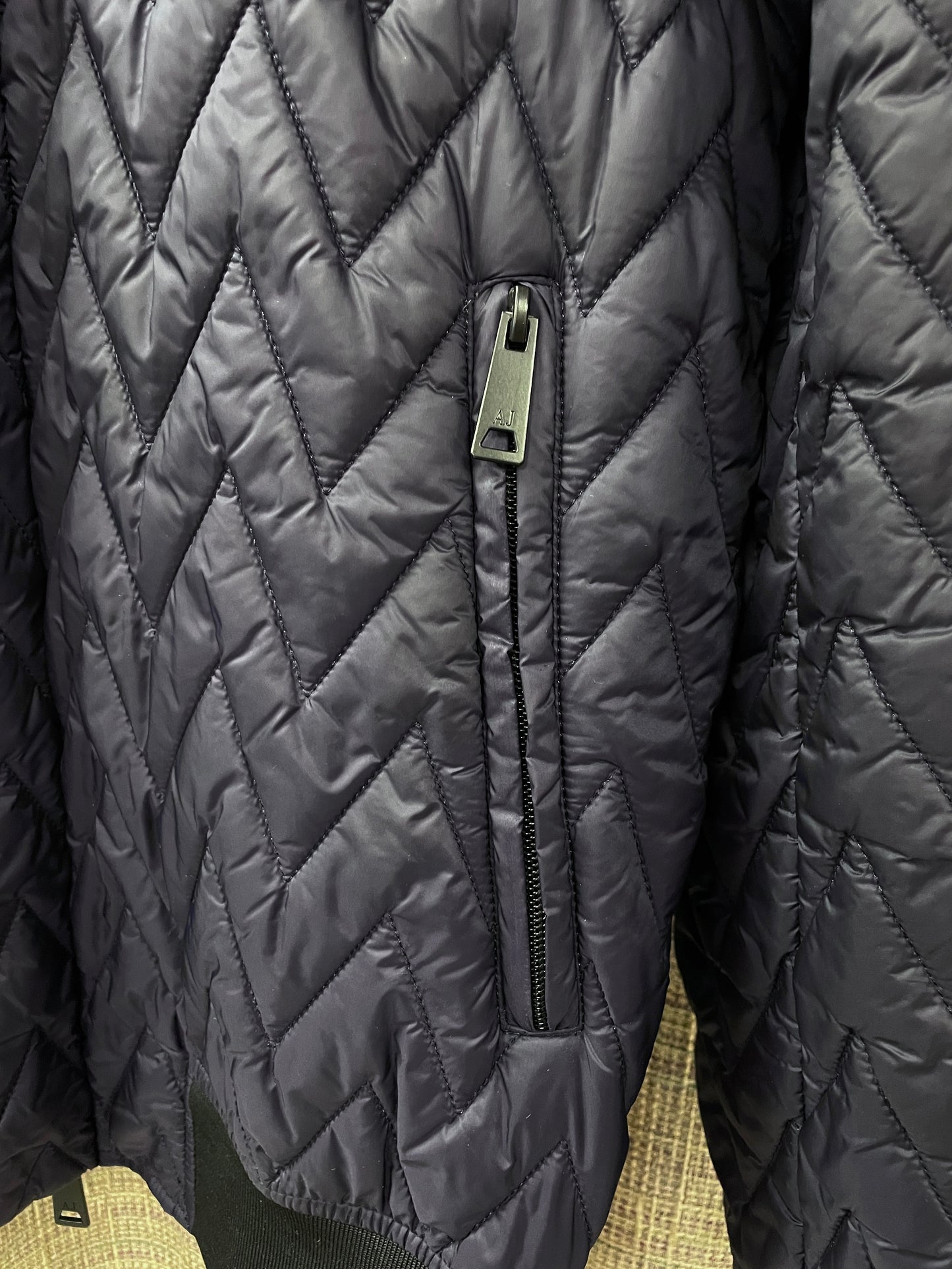 Armani Jeans Navy Lightweight Quilted Jacket Medium