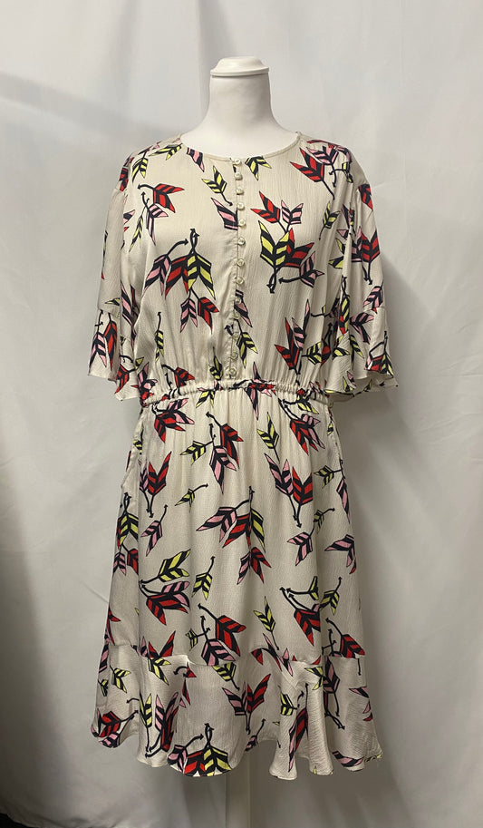 Custom Made White Arrow Print 'Rosie' Dress Medium/38 BNWT