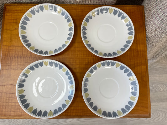 Rorstrand Sweden Vintage 1950s 1960s Marianne Westman Party Saucers Set of 4