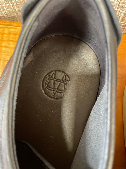 Massimo Dutti Navy Leather Loafers Shoes Size 42
