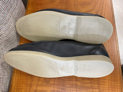 Massimo Dutti Navy Leather Loafers Shoes Size 42