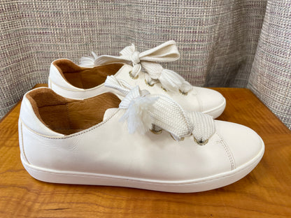 Sezane Cream Leather Trainers UK 7