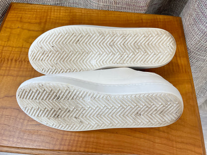 Sezane Cream Leather Trainers UK 7