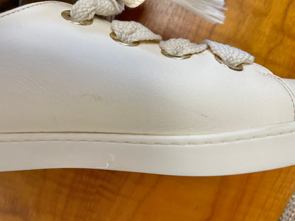 Sezane Cream Leather Trainers UK 7