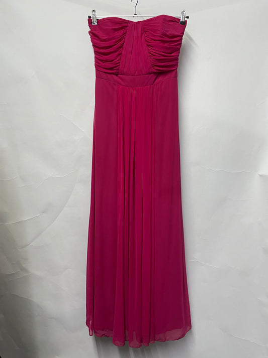Dessy Collection Vivian Diamond Raspberry Gown 10