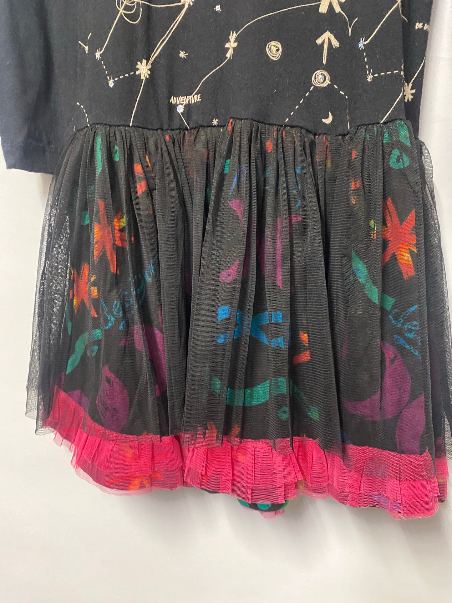 Desigual Kids Black Long Sleeve Tutu Dress 11/12 Years