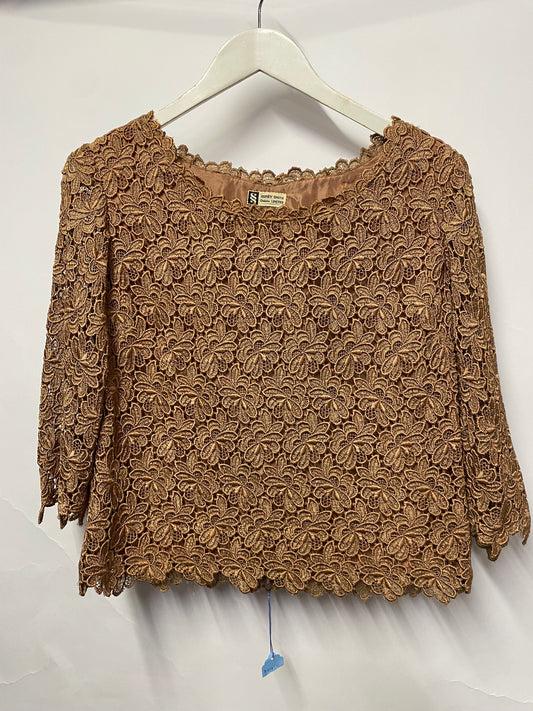 Sidney Smith Vintage Rose Gold Guipure Top
