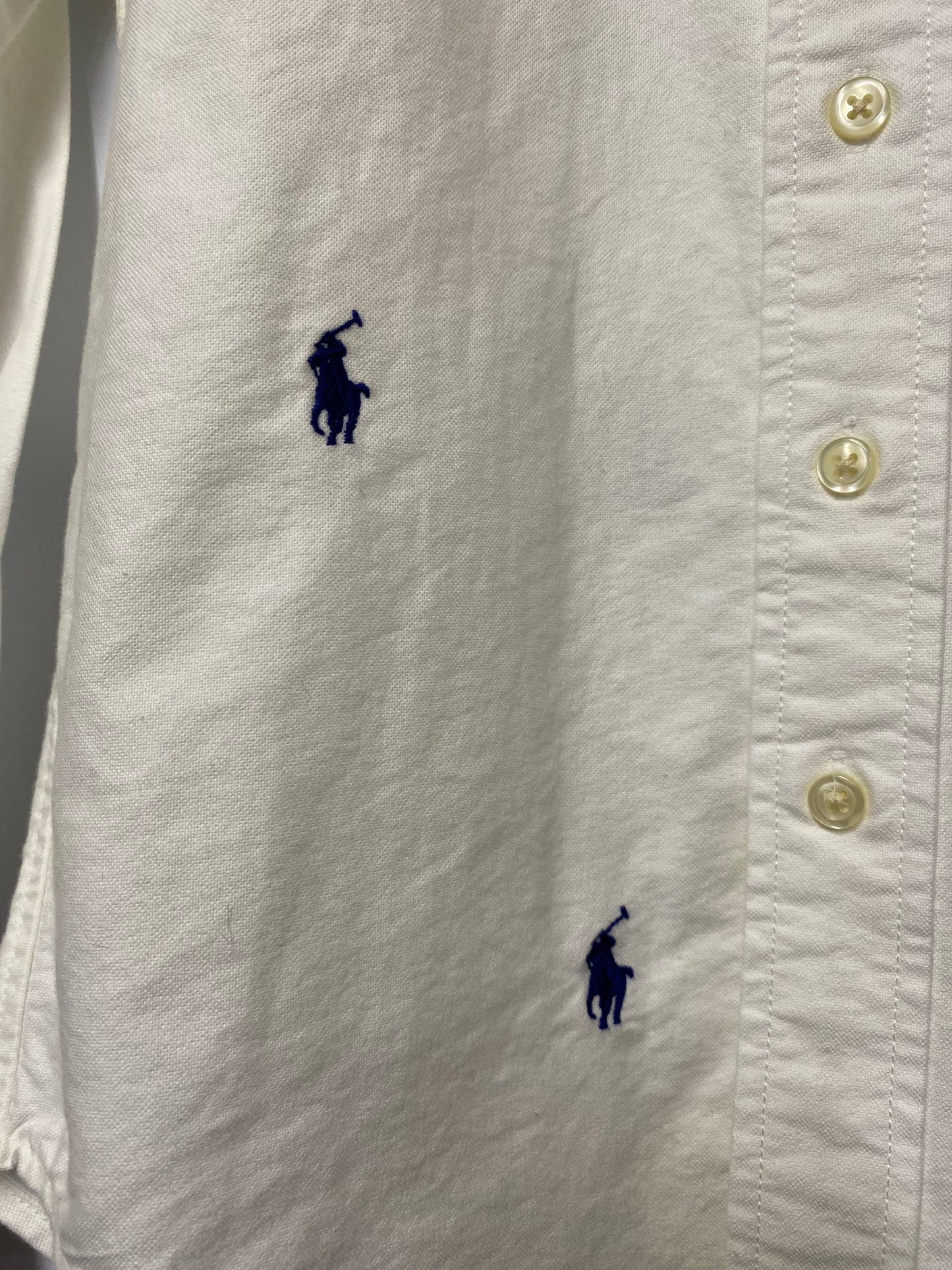 Ralph Lauren Kids White Cotton Logo Shirt 8 Years