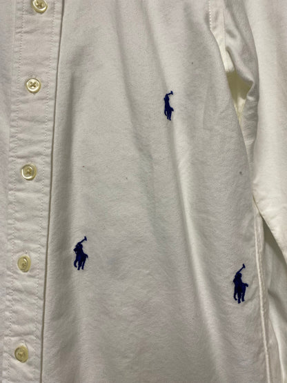 Ralph Lauren Kids White Cotton Logo Shirt 8 Years