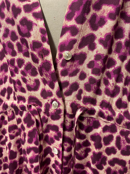 Baukjen Purple Leopard Print Midi Dress 10