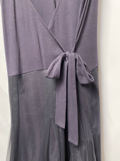 Mais il est où le soleil Grey/Purple Wrapover Dress Large