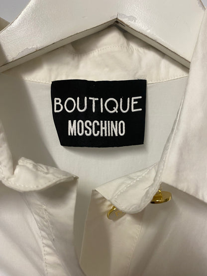 Moschino Boutique White 100% Cotton A-line Dress Small