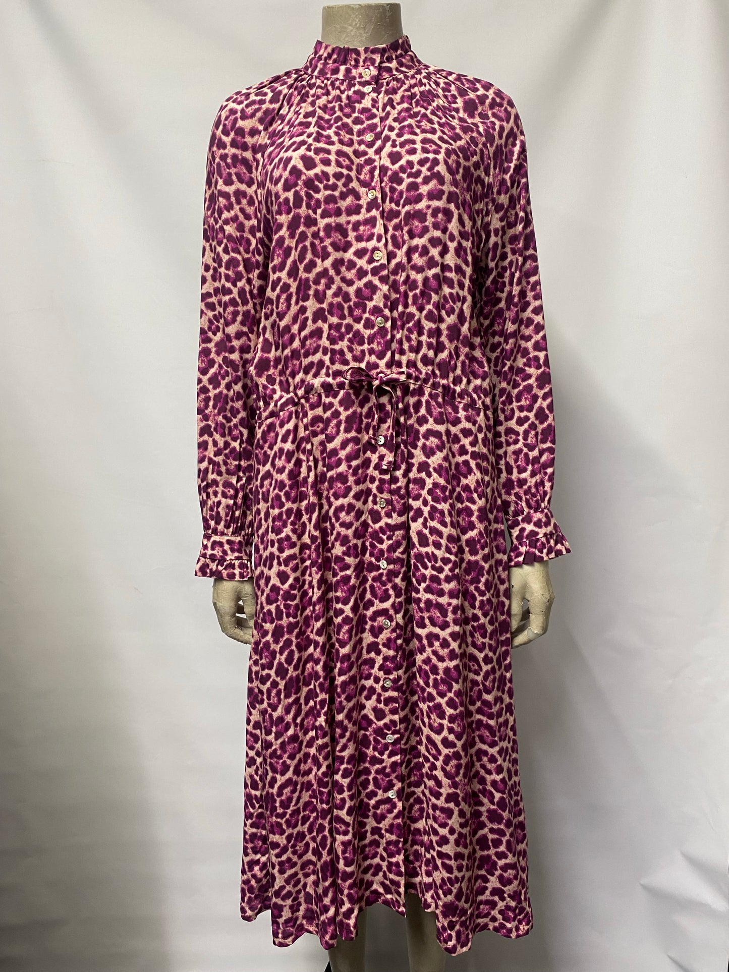 Baukjen Purple Leopard Print Midi Dress 10