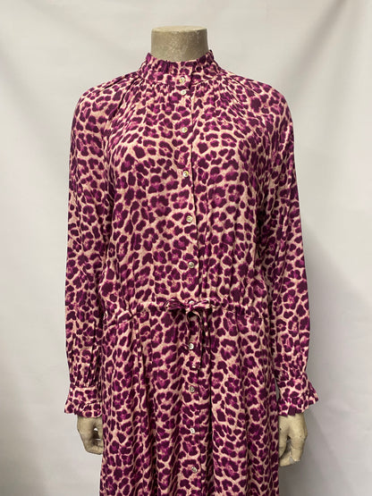 Baukjen Purple Leopard Print Midi Dress 10