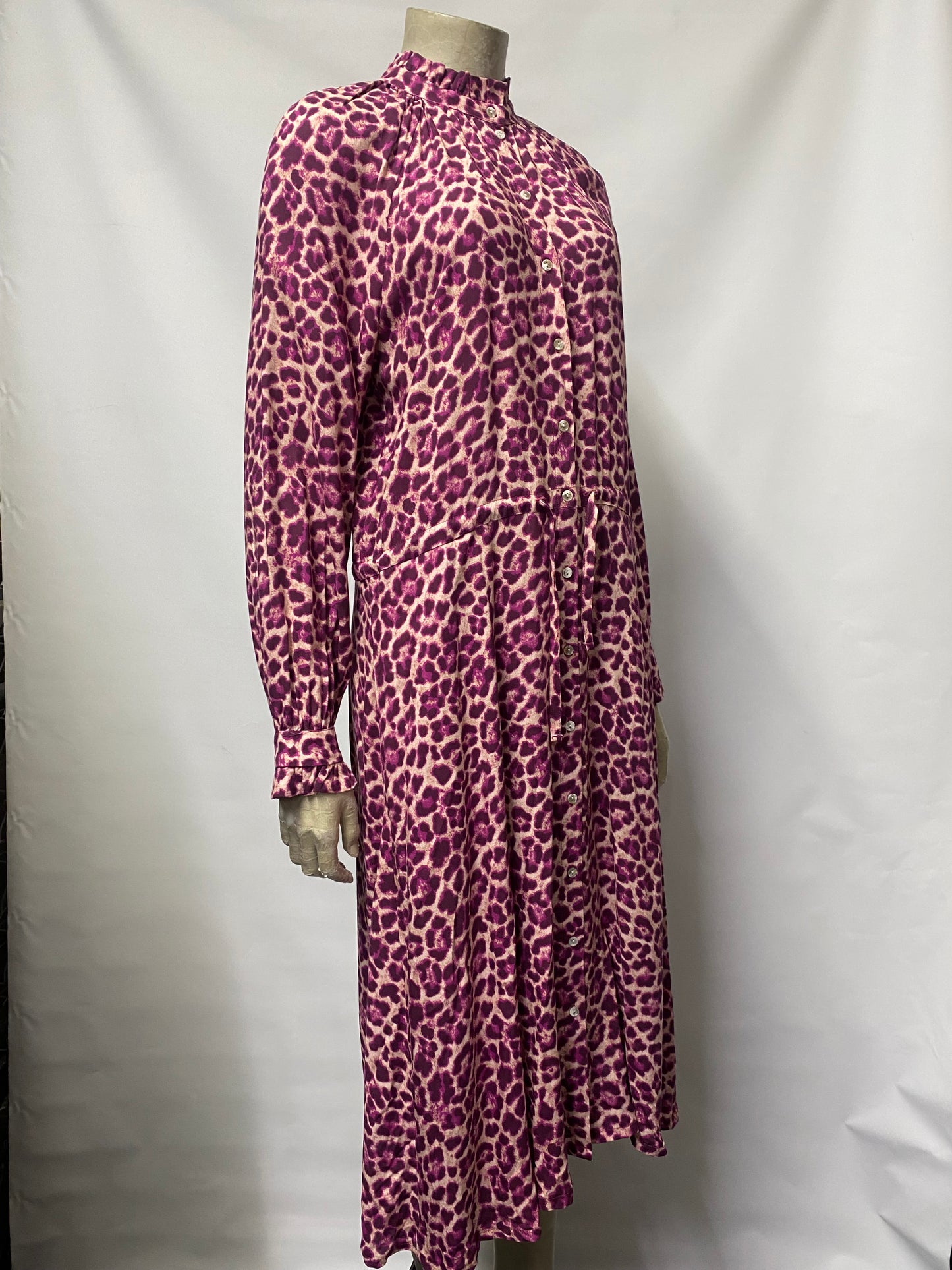 Baukjen Purple Leopard Print Midi Dress 10