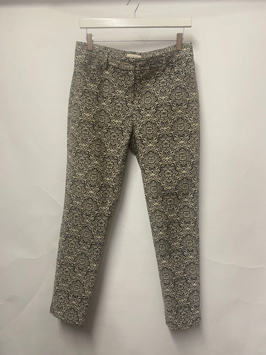 Monsoon Black and White Baroque Print Trousers 10