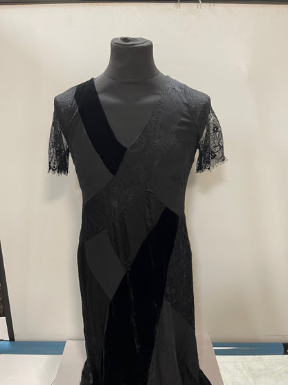 Jigsaw Black Dress with Lace Size 10