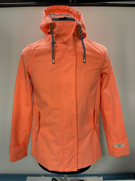 Joules  Fluorescent Orange Waterproof Jacket Size 8