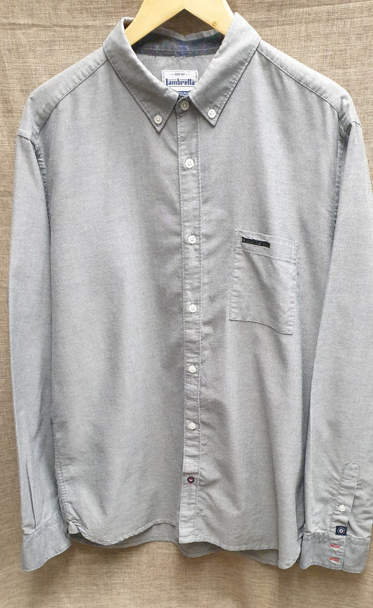 Lambretta Carnaby Soho London Grey Long Sleeve Shirt XL Extra Large