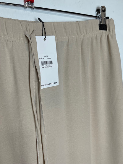 BNWT Long Tall Sally Beige Trousers Size 18
