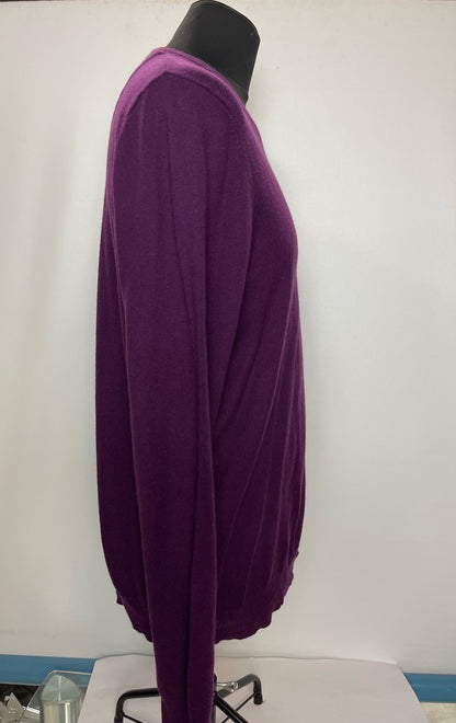 M&S Collezione Purple Cotton Cashmere Jumper Large