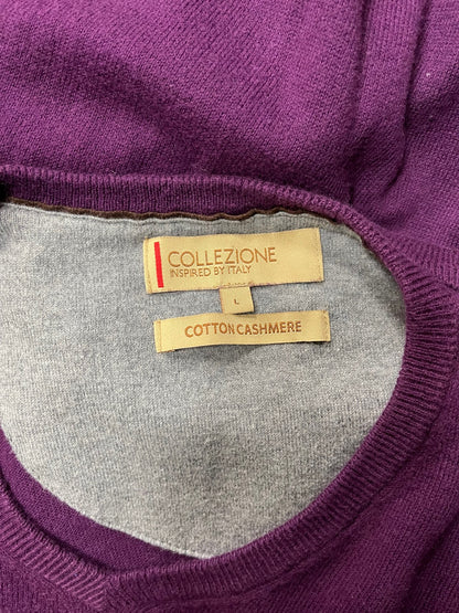 M&S Collezione Purple Cotton Cashmere Jumper Large