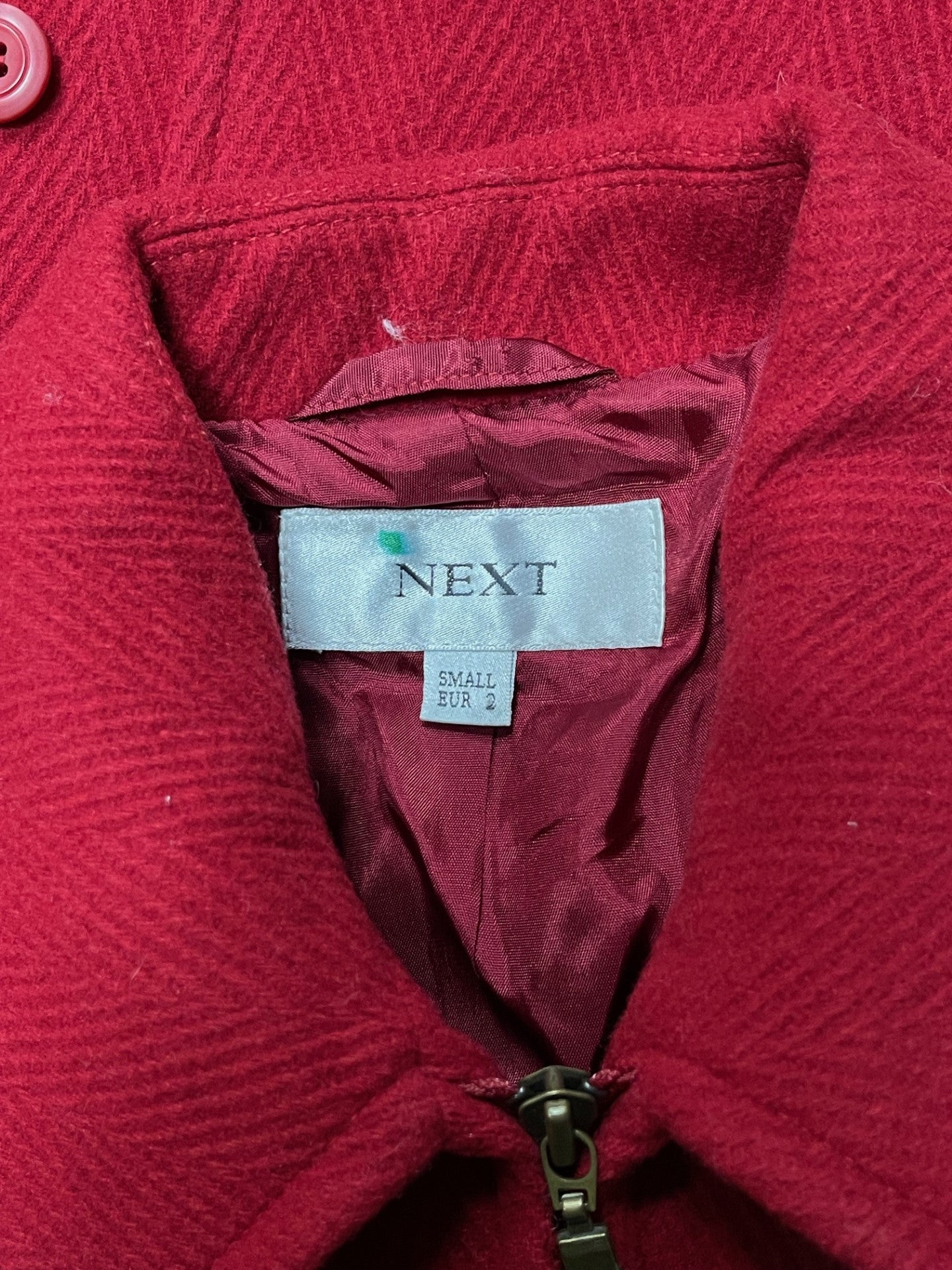 Next Vintage Red Wool Blend Jacket Small