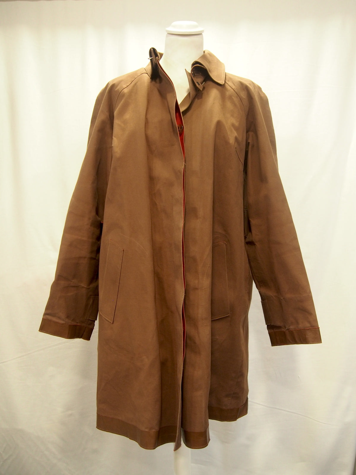 Vintage Burberry London waterproof trench coat w/ check liner - Rubber cotton - UK12