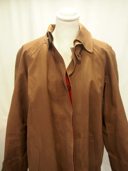 Vintage Burberry London waterproof trench coat w/ check liner - Rubber cotton - UK12