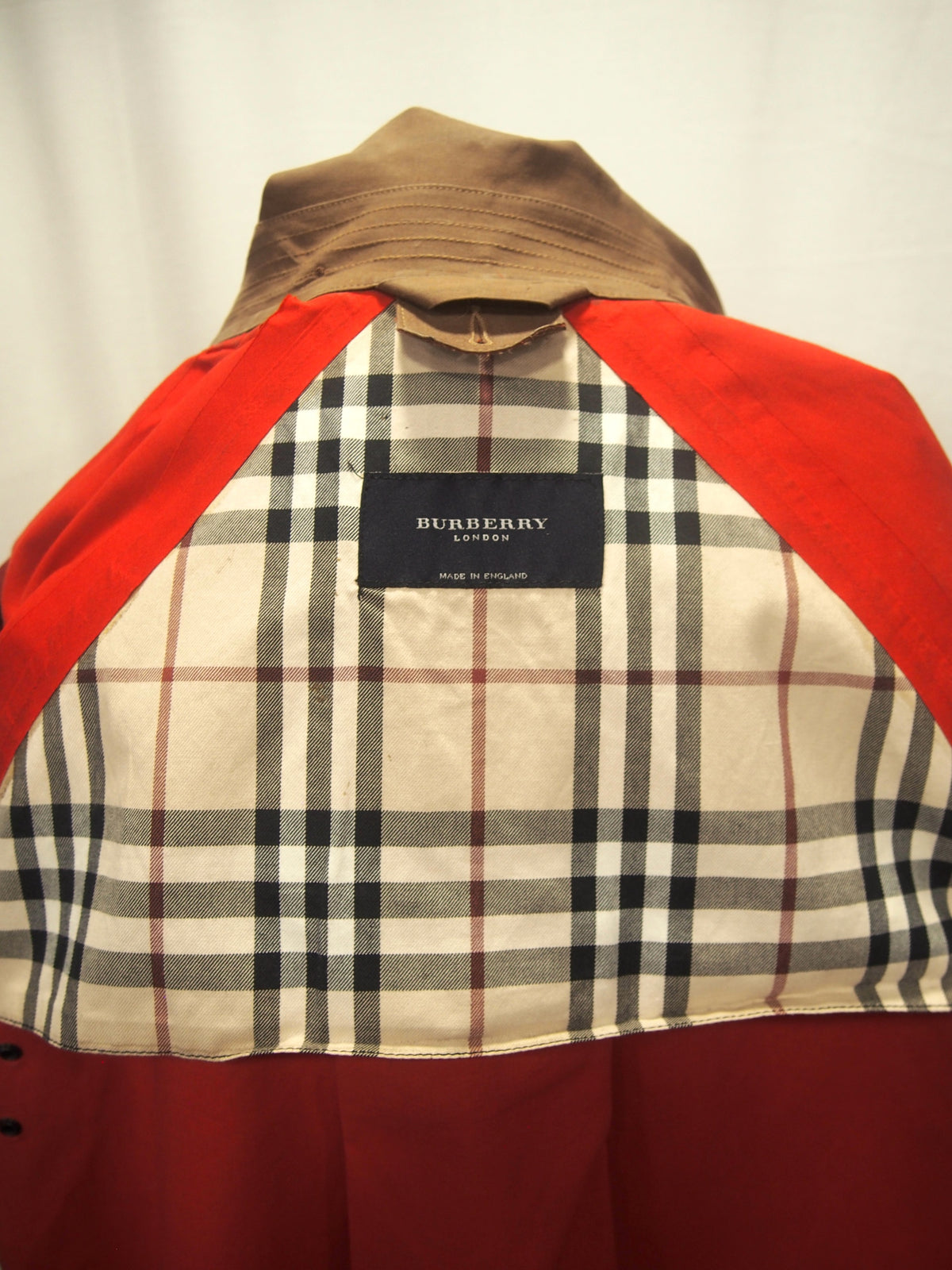 Vintage Burberry London waterproof trench coat w/ check liner - Rubber cotton - UK12